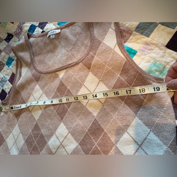 Sioni Argyle sweater vest xl neutrals - Picture 5 of 7